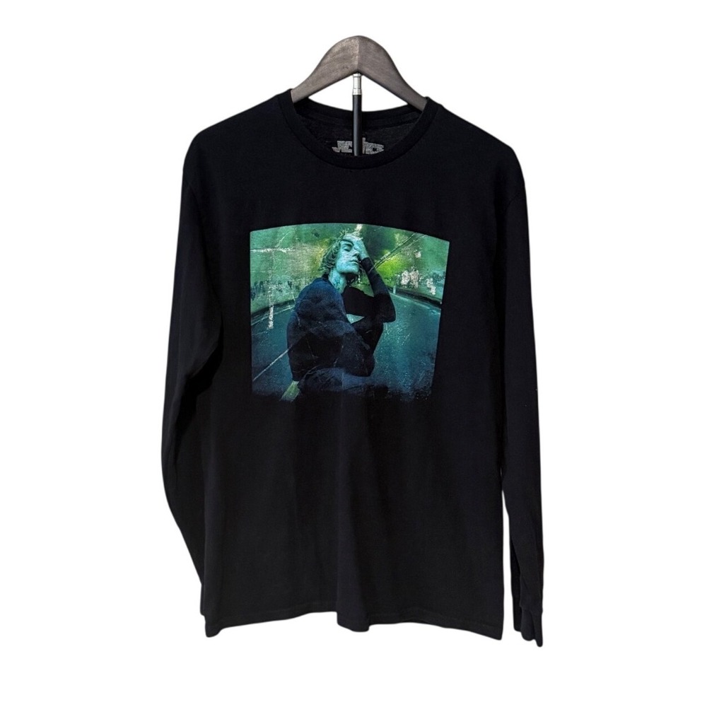 Justin Bieber Justice World Tour Long Sleeve Black Graphic Concert Merch Mens M